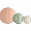 Mushie Lot de 3 jouets sensoriels Nesting Spheres Blush