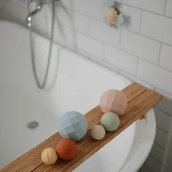 Mushie Lot de 3 jouets sensoriels Nesting Spheres Blush