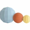 Mushie Lot de 3 jouets sensoriels Nesting Spheres Powder Blue