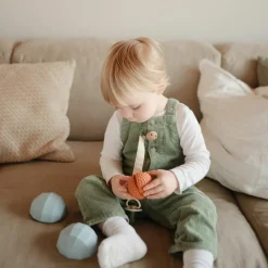 Mushie Lot de 3 jouets sensoriels Nesting Spheres Powder Blue