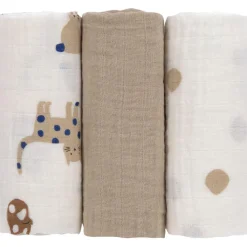 Lässig Lot de 3 langes Little Mateys bleu roi (60 x 60 cm)