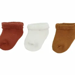 Trois Kilos Sept Lot de 3 paires de chaussettes Terracotta-Ecru-Camel (pointure 14-16)