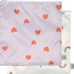 Lässig Lot de 2 pochettes pour Snack Happy Rascals Coeur