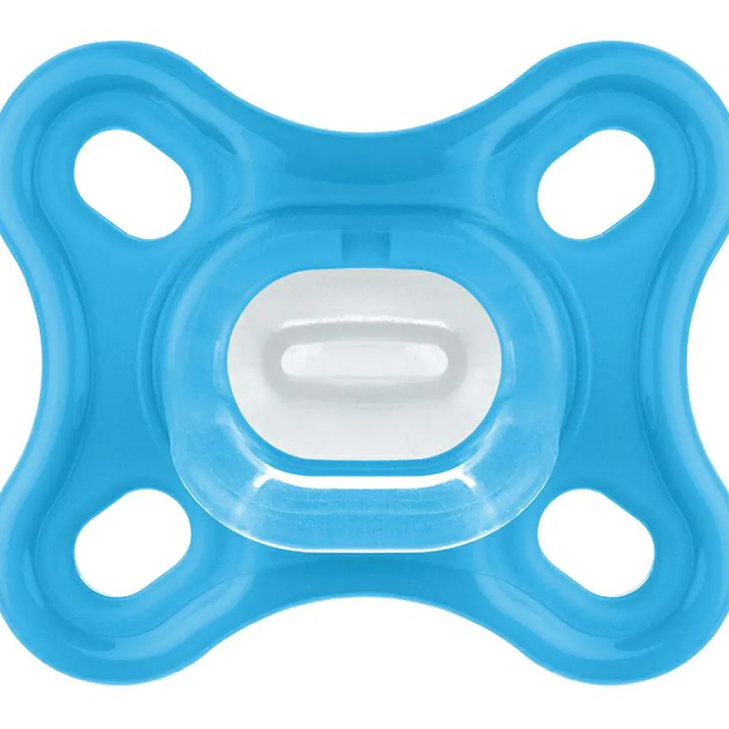 Lot de 2 sucettes en silicone Comfort bleu (0-2 mois) Sucette Nouveau-Né (0-6 Mois)