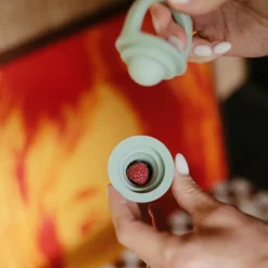 Mushie Lot de 2 sucettes grignoteuses en silicone Sage