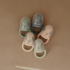 Mushie Lot de 2 sucettes grignoteuses en silicone Sage