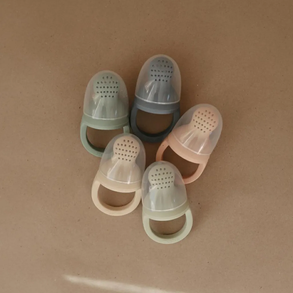 Mushie Lot de 2 sucettes grignoteuses en silicone Sage