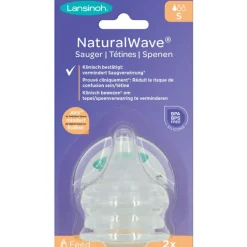 Lansinoh Lot de 2 tétines Natural Wave® spécial allaitement débit lent