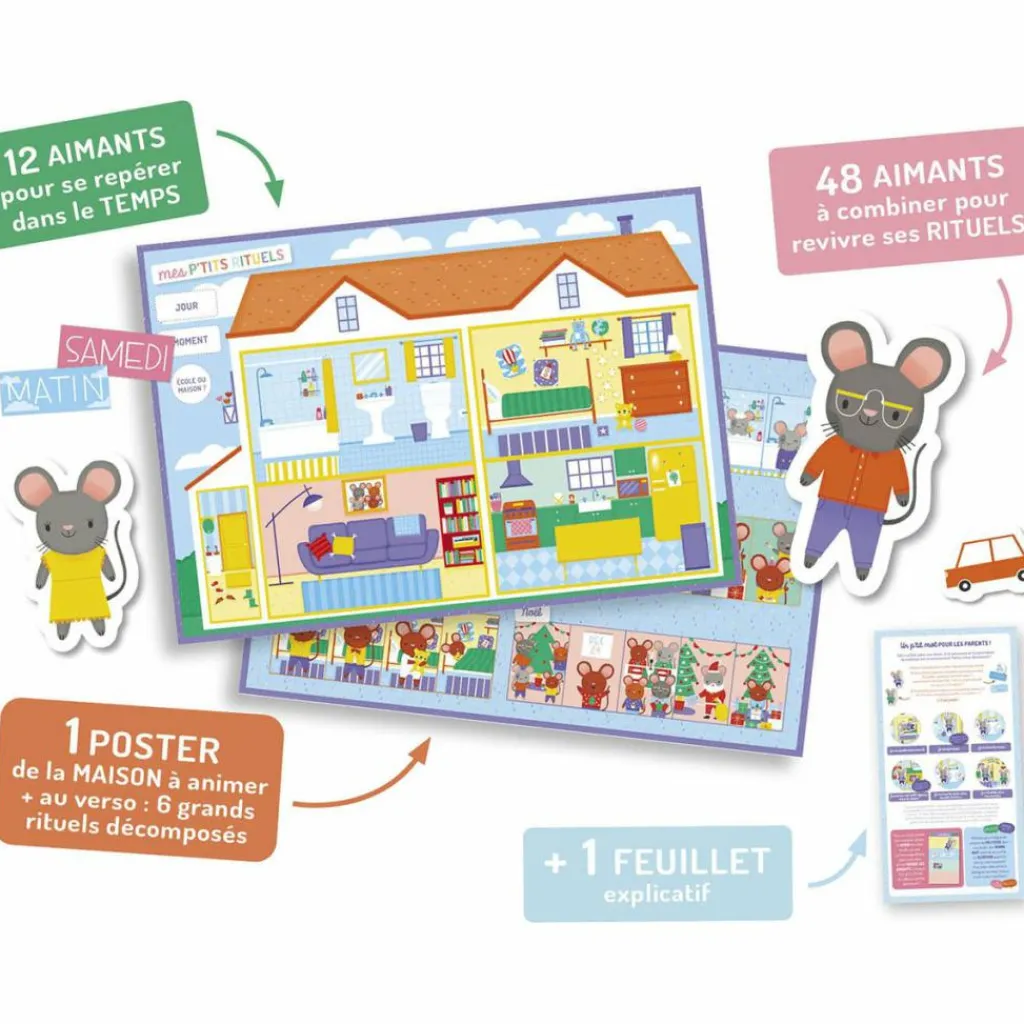 Auzou Editions Ma pochette d'aimants Mes p'tits rituels