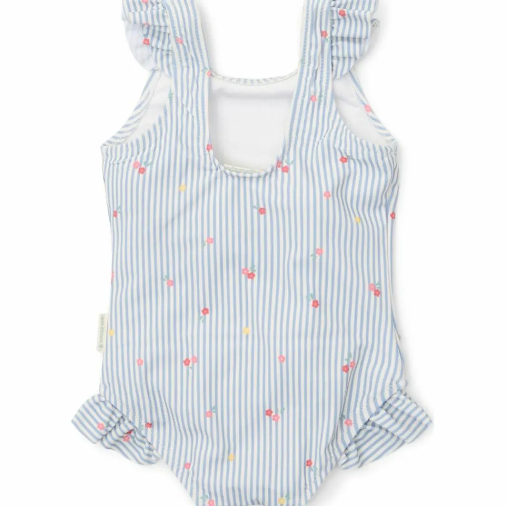 Sale Maillot de bain 1 pièce à volants Sunny Flowers Blue (1-2 ans) Maillot De Bain