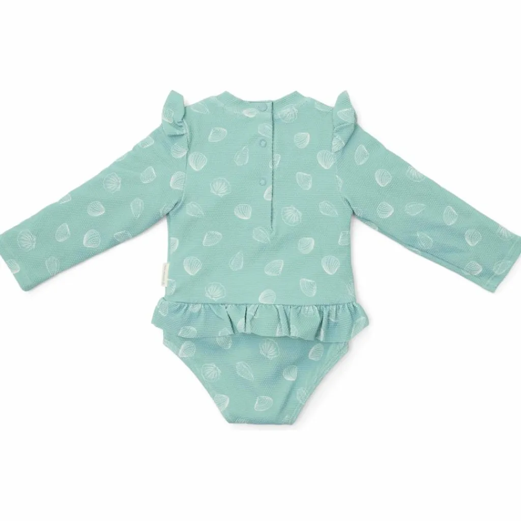 Outlet Maillot de bain manches longues 1 pièce à volants Ocean Treasures Surf Blue (6-12 mois) Maillot De Bain