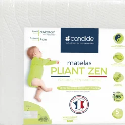 Hot Matelas pliant 2 parties Zen déhoussable (60x120 cm) Enfant Matelas De Voyage