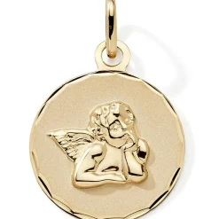 Discount Médaille ronde Ange 15 mm (or jaune 375°) Médaille Religieuse