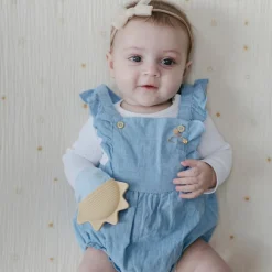 Mushie Mitaine de dentition Sunshine-Baby Blue