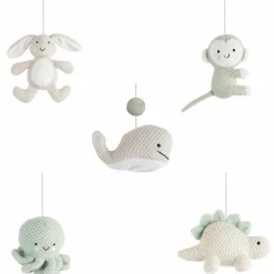 Baby's Only Mobile musical Animals Laurel Green-Warm Linen