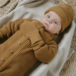 Enfant Baby's Only Moufles bébé en teddy coton bio Soul caramel (0-6 mois)