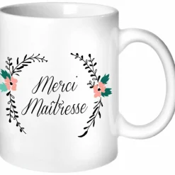 Online Mug Maîtresse Fleurs (personnalisable) Cadeaux Maîtresse / Nounou