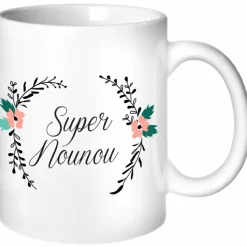 Les Griottes Mug Nounou Fleurs (personnalisable)