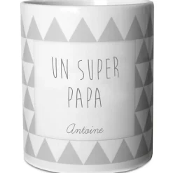 Les Griottes Mug triangles gris (personnalisable)