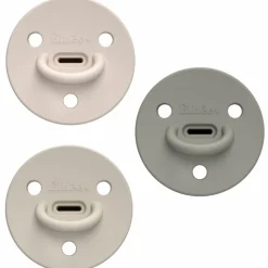 Elhée Pack de 3 sucettes Choochoo Betsy Nude-Sand-Kaki (0-6 mois)