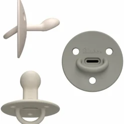 Pack de 3 sucettes Choochoo Betsy Nude-Sand-Kaki (6 mois et +) Sucette Bébé (6-12 Mois)