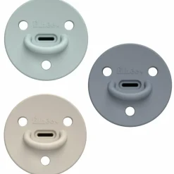 Discount Pack de 3 sucettes Choochoo Buddy Sand-Blue Grey-Ivy Green (0-6 mois) Sucette Nouveau-Né (0-6 Mois)