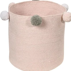 Lorena Canals Panier de rangement Bubbly en coton rose (30 x 30 cm)