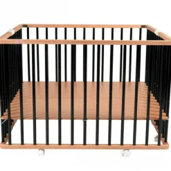 Combelle Parc pliant carré en bois Gaby Hybride noir