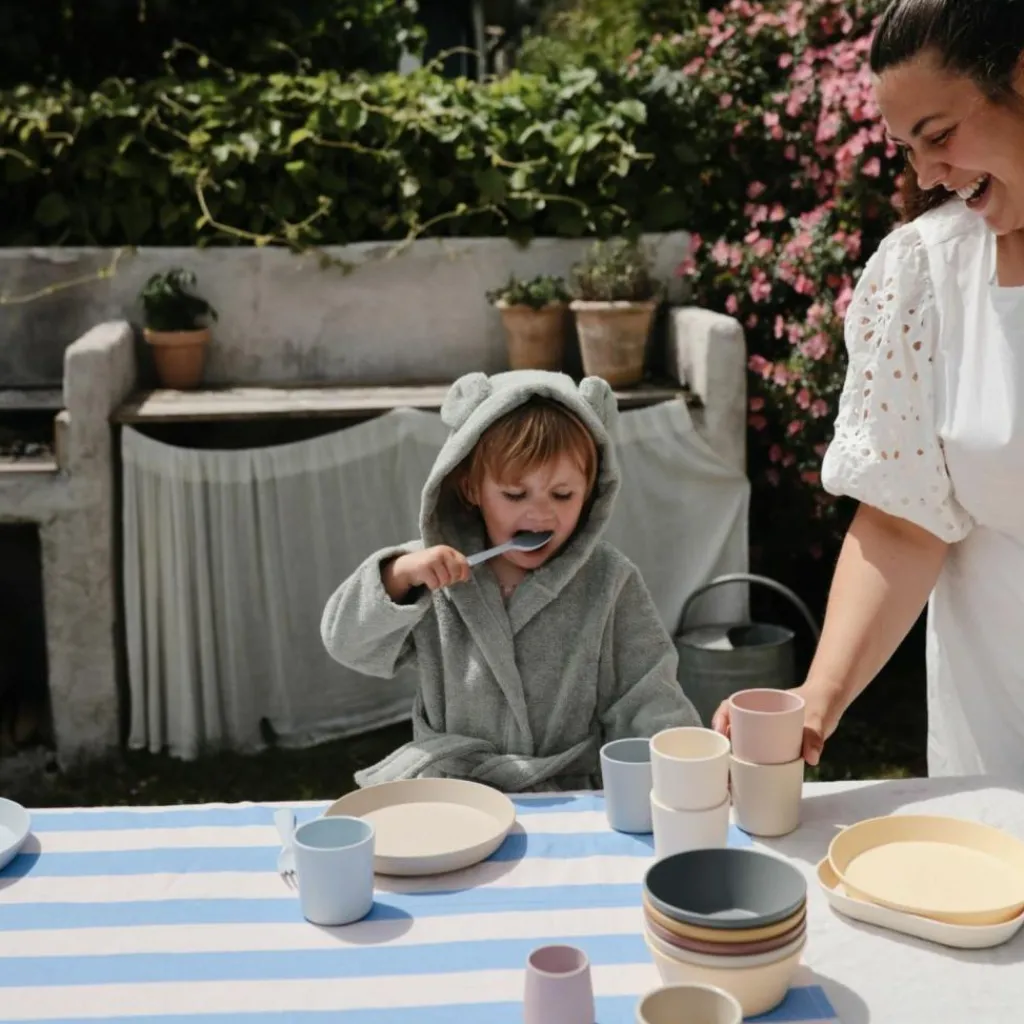 Mushie Peignoir Bear Moss (2-4 ans)