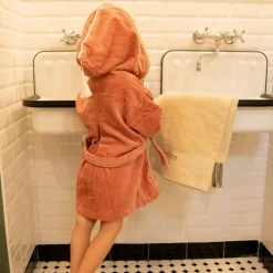 L'oiseau bateau Peignoir Ecureuil Marsala personnalisable (2-4 ans)