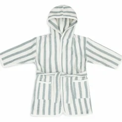 Discount Peignoir en éponge Stripe Sea Green (3-4 ans) Peignoir