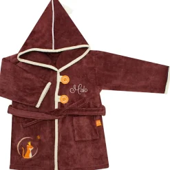 L'oiseau bateau Peignoir tigre chocolat personnalisable (2-4 ans)