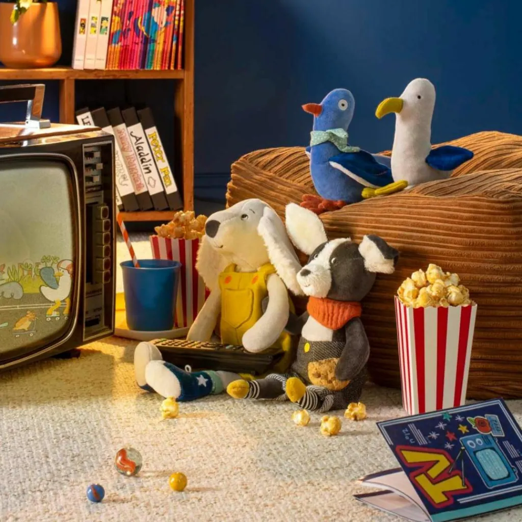 Moulin Roty Peluche chien Pilou jaune Puce et Pilou (37 cm)