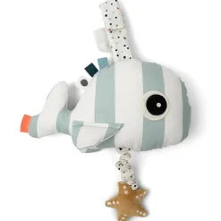 Done by Deer Peluche musicale à suspendre baleine bleue Wally