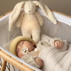 Moonie Peluche veilleuse lapin nature bio avec sons & lumières sable 2.0