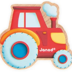 Janod Perles à enfiler en bois Ferme potager (11 pièces)