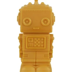 A Little Lovely Company Petite veilleuse Robot jaune doré (13 cm)