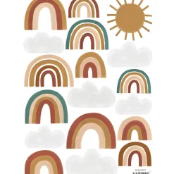 Lilipinso Planche de stickers A3 arc-en-ciel Cute Rainbows