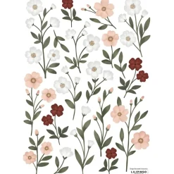 Best Planche de stickers A3 Fleurs sur tige Stickers Muraux