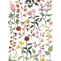 Lilipinso Planche de stickers A3 fleurs Queyran