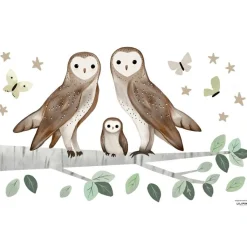Best Planche de stickers M Famille Chouette (64 x 90 cm) Stickers Muraux