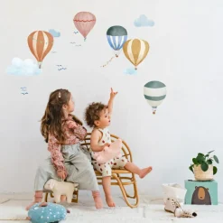 Mimi'lou Planche easy stickers Montgolfière aquarelle