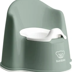 Clearance Pot bébé fauteuil vert profond et blanc Pot Bébé