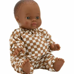 Atelier Wagram Poupée Sacha avec tenue sans col Gaze Damier
