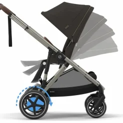 Discount Poussette avec assistance électrique eGazelle S Chocolate Brown Poussette Tout Terrain