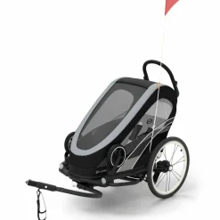 Discount Poussette remorque à vélo Zeno Bike All Black Poussette Tout Terrain