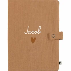 Atelier Wagram Protège carnet de santé Gaze Camel (personnalisable)