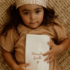 Atelier Wagram Protège livret de famille Gaze Petits Carreaux (personnalisable)