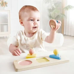 Hape Puzzle trieur de formes Montessori en riz