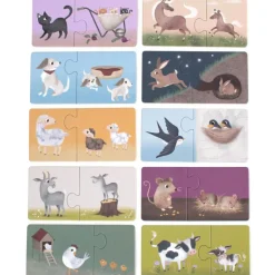 Filibabba Puzzles Maman et ses bébés Animaux de la ferme